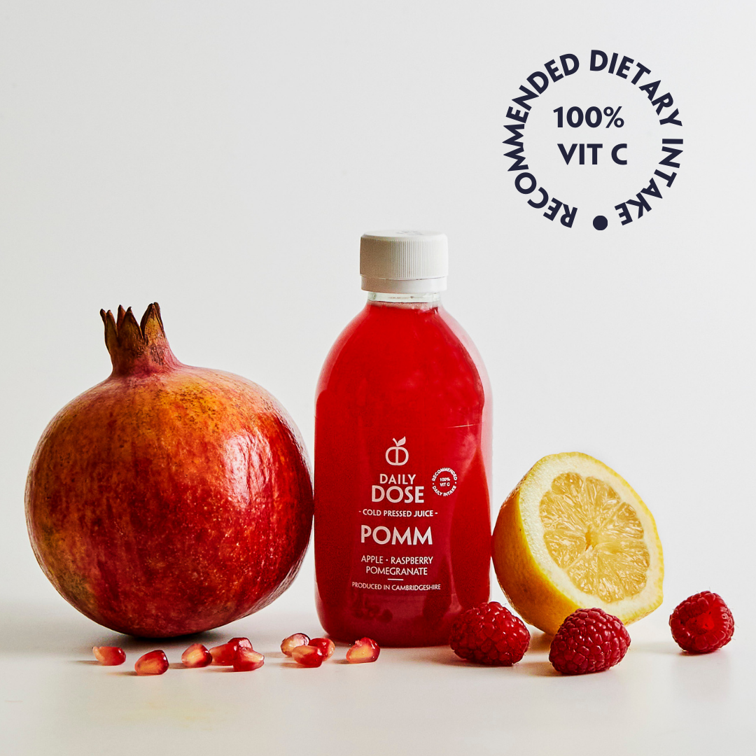 Label Pomme Grenade Juice Pomm Cold Pressed Pomegranate Daily Dose